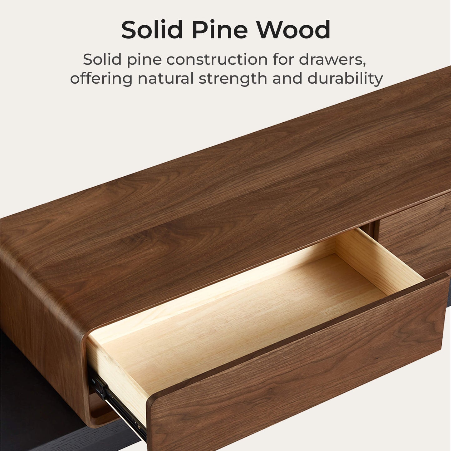 Extendable TV Media Console in Walnut, 79"-110" Width