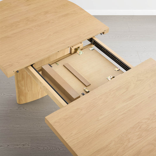 Extendable Wood Dining Table, 70.9"-86.6" Length