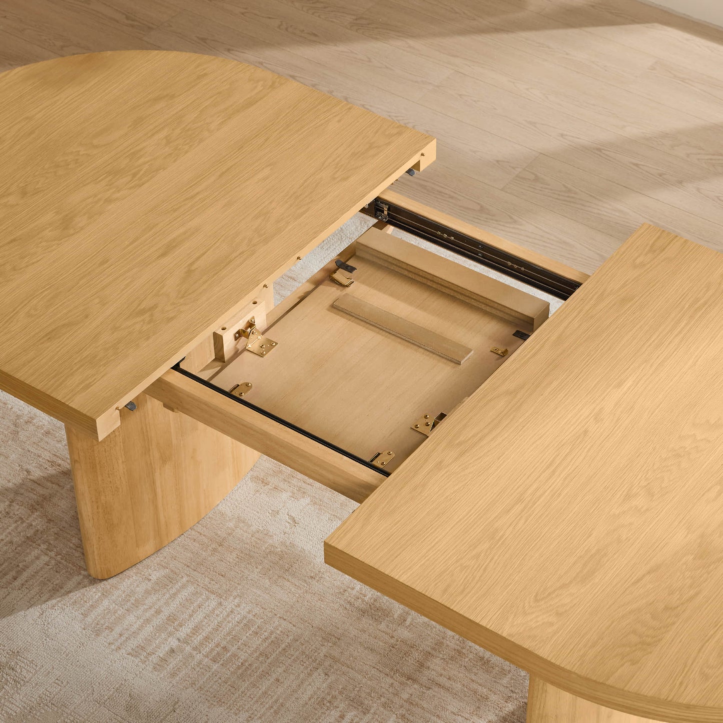 Extendable Wood Dining Table, 70.9"-86.6" Length