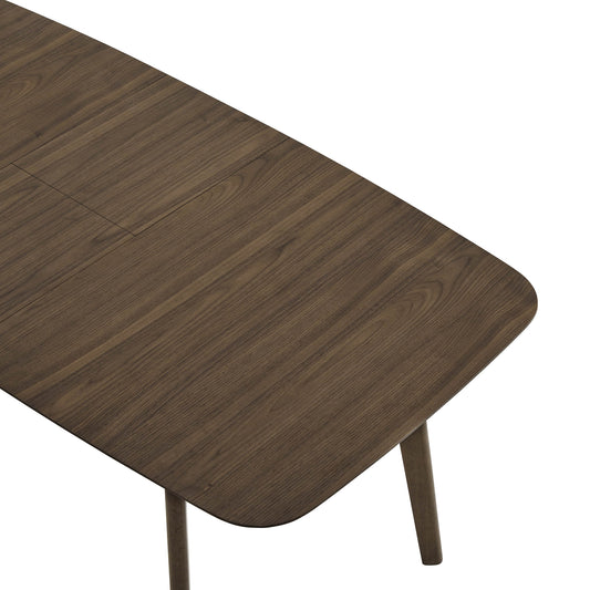 Extendable Wooden Dining Table Set with Six Chairs