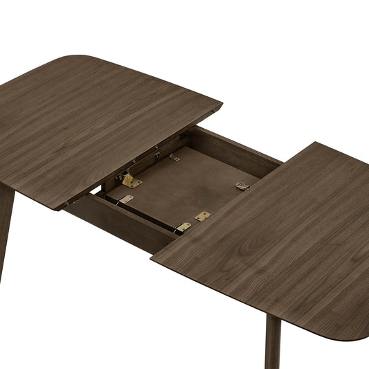 Extendable Wooden Dining Table Set with Six Chairs