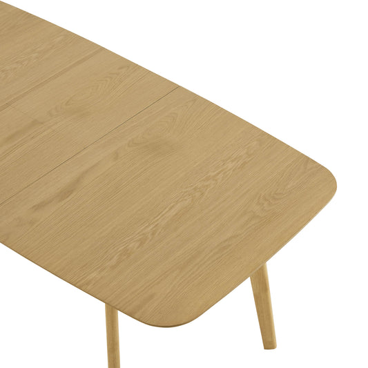 Extendable Wooden Dining Table Set with Six Chairs