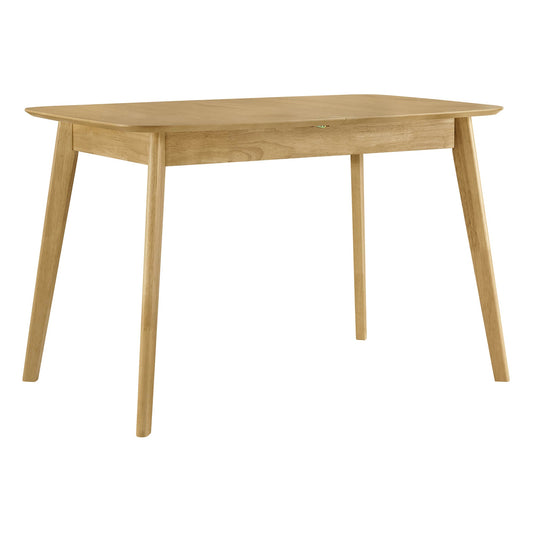 Extendable Wooden Dining Table Set with Six Chairs