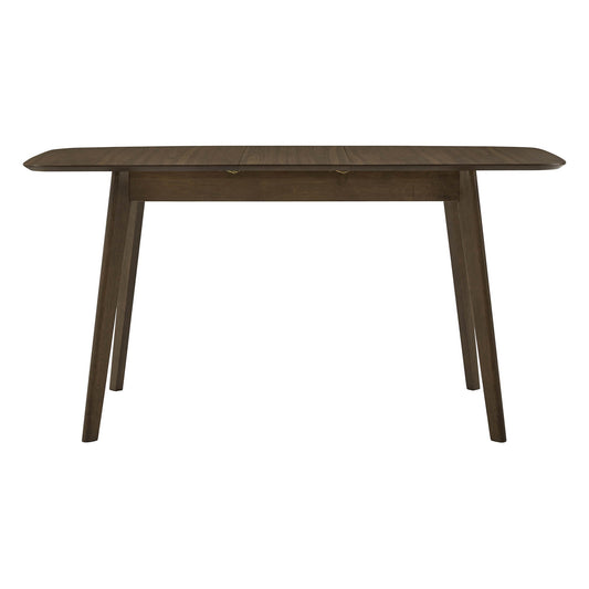 Extendable Wooden Dining Table Set with Six Chairs