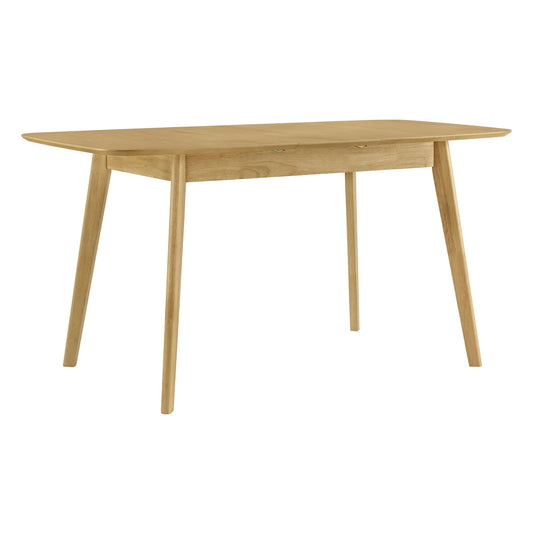 Extendable Wooden Dining Table Set with Six Chairs
