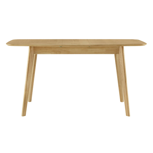 Extendable Wooden Dining Table Set with Six Chairs