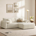 Feather-Filled 3-Seat Sofa with Ottoman and Configurable Sectional