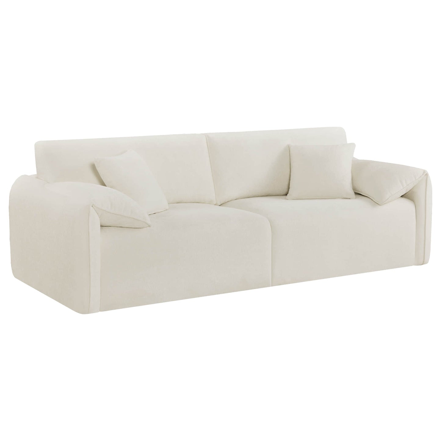 Feather-Filled 3-Seat Sofa with Ottoman and Configurable Sectional