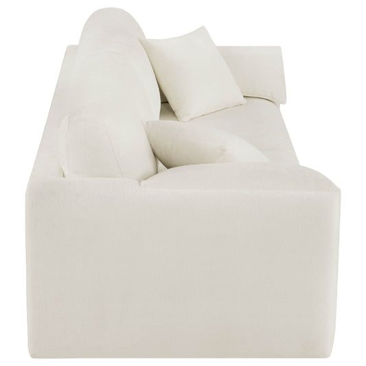 Feather-Filled 3-Seat Sofa with Ottoman and Configurable Sectional
