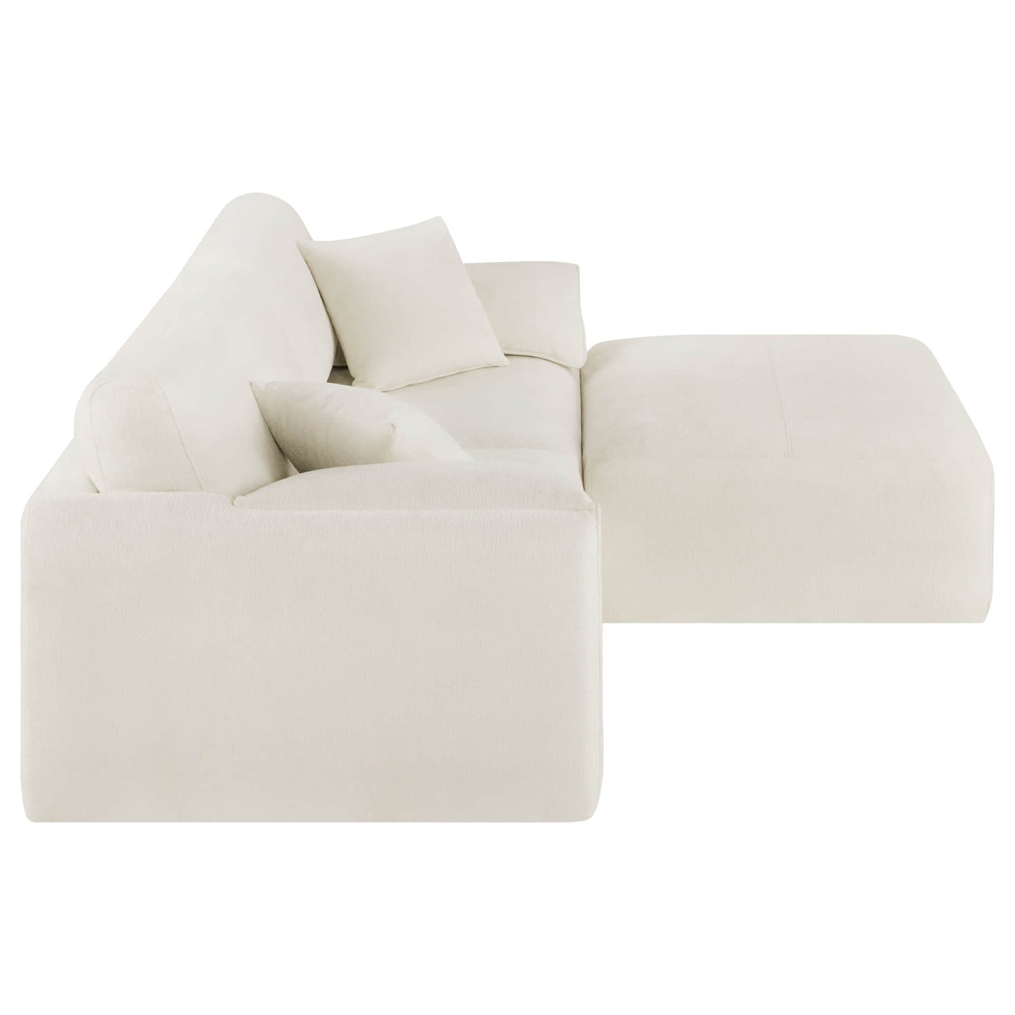 Feather-Filled 3-Seat Sofa with Ottoman and Configurable Sectional