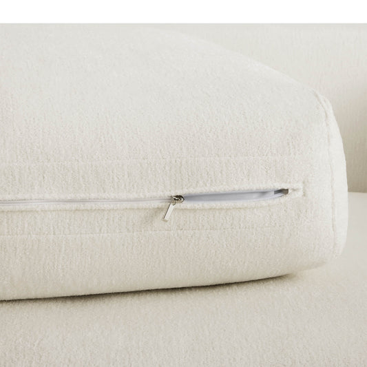 Feather-Filled 3-Seat Sofa with Ottoman and Configurable Sectional