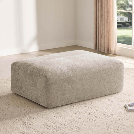 Feather-Filled 3-Seat Sofa with Ottoman and Configurable Sectional