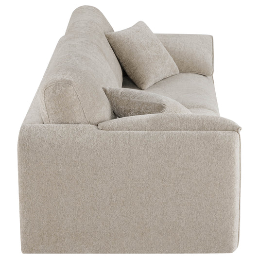 Feather-Filled 3-Seat Sofa with Ottoman and Configurable Sectional