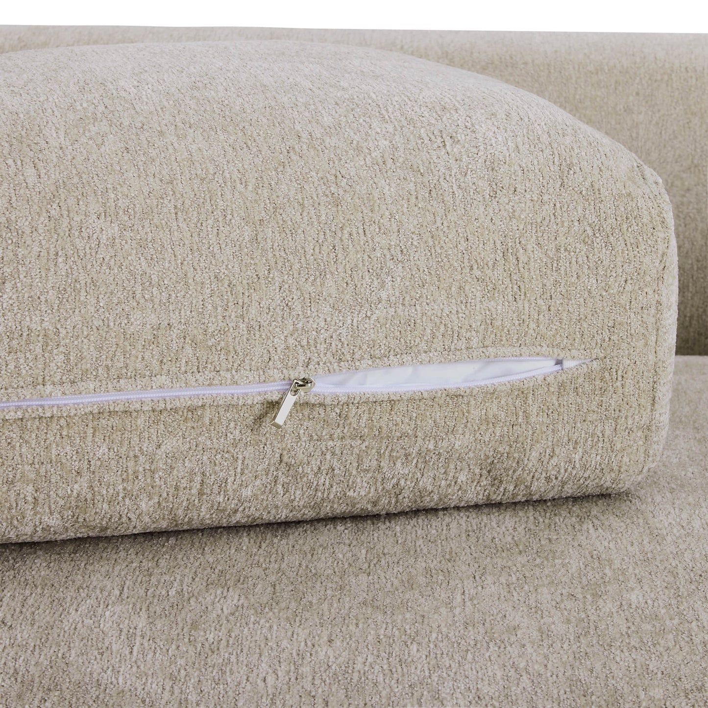 Feather-Filled 3-Seat Sofa with Ottoman and Configurable Sectional