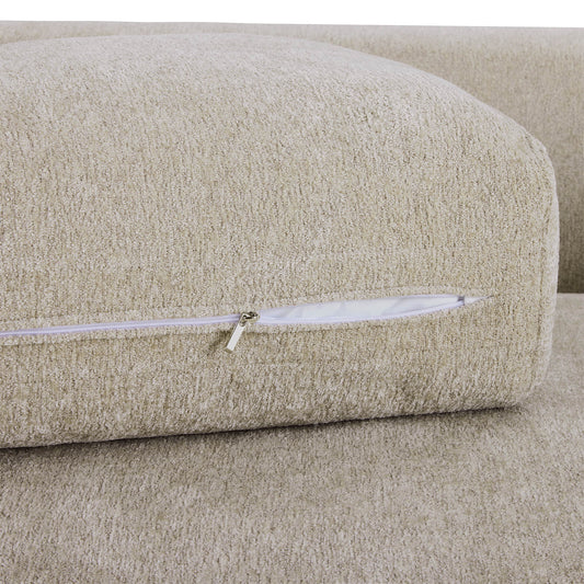 Feather-Filled 3-Seat Sofa with Ottoman and Configurable Sectional