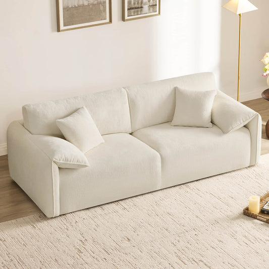 Feather-Filled 3-Seat Sofa with Ottoman and Configurable Sectional