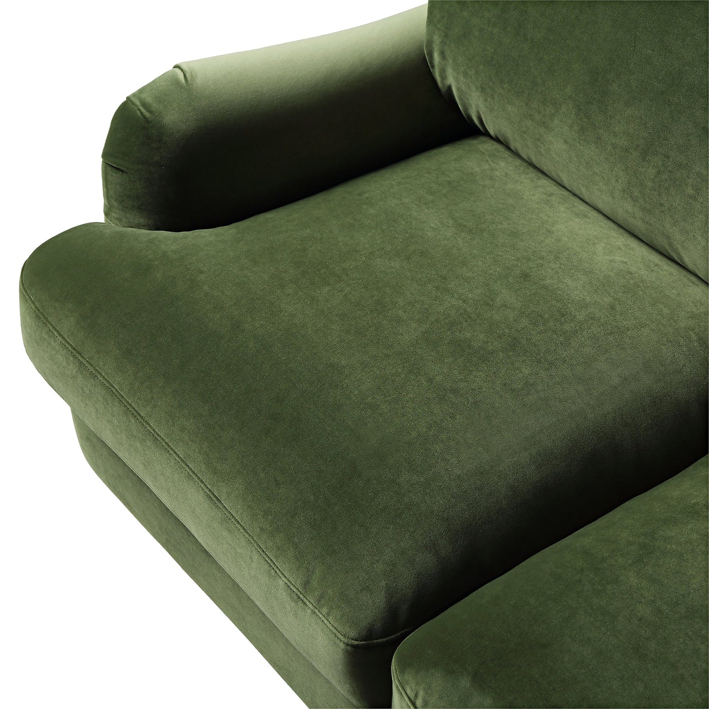 Fern Green Velvet 2-Seater Sofa with Sleek Lines