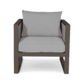 Outdoor Armchair in Taupe with Weather-Resistant Fabric