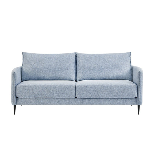 Flax Blue Fabric Sofa with Minimalist Design