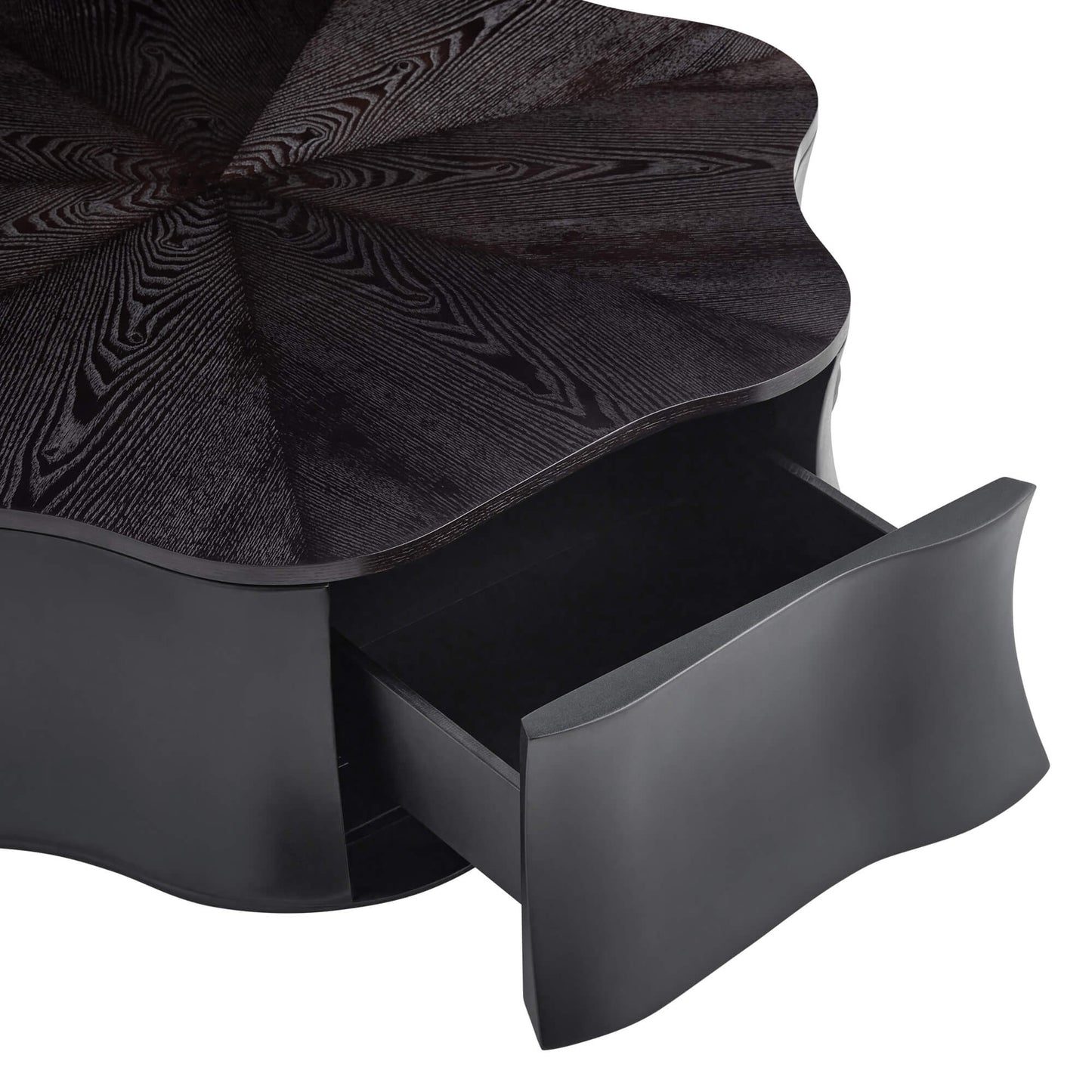 Flower-Shaped Coffee Table with Hidden Storage