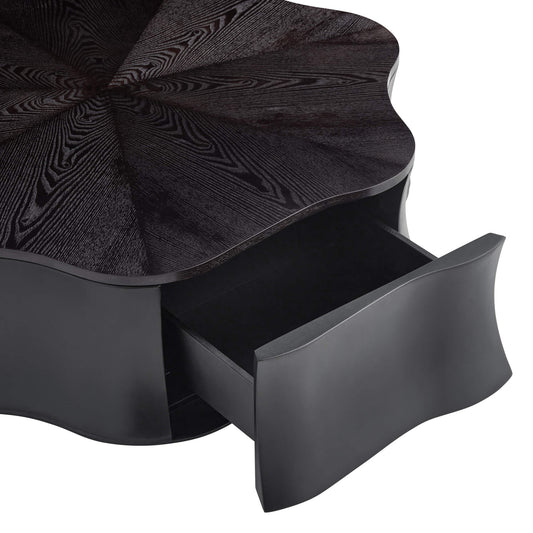 Flower-Shaped Coffee Table with Hidden Storage