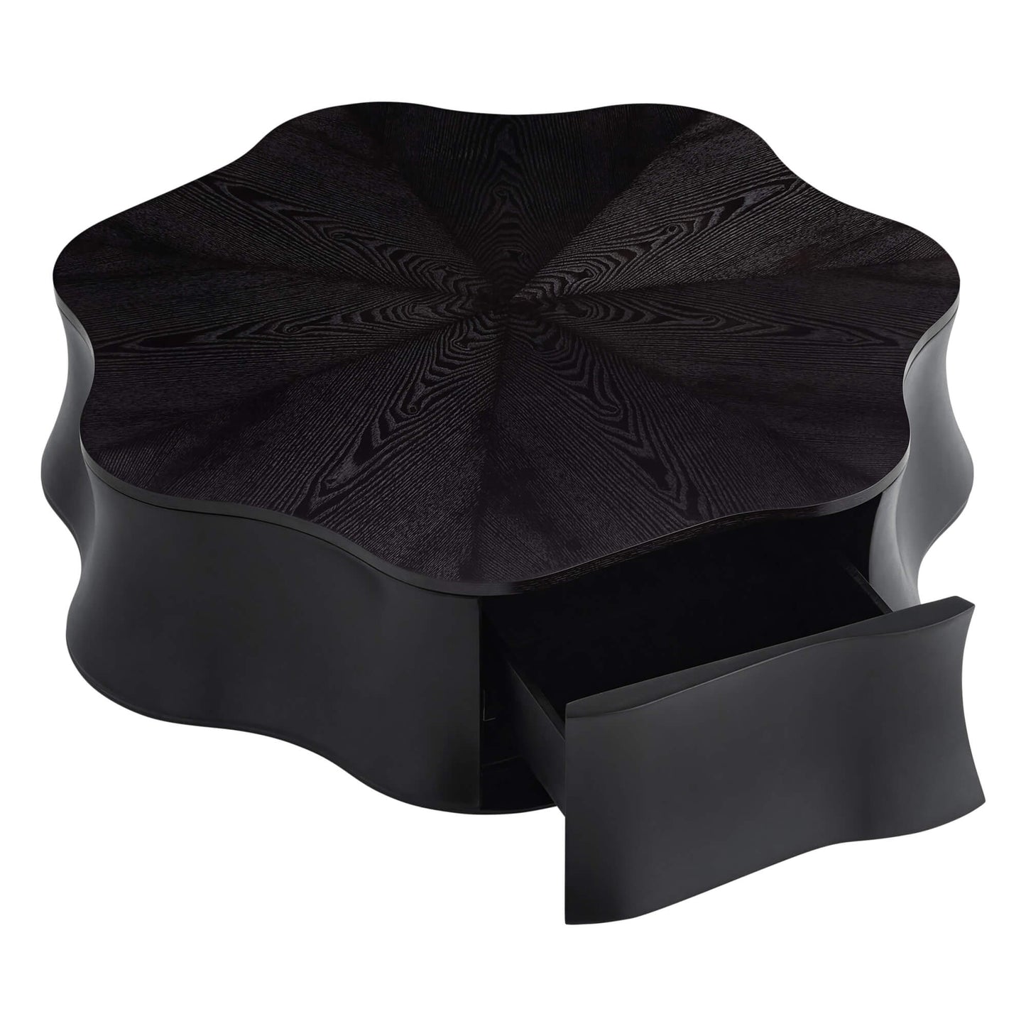 Flower-Shaped Coffee Table with Hidden Storage