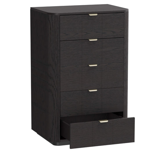 Fluted 5-Drawer Dresser in 30" Size