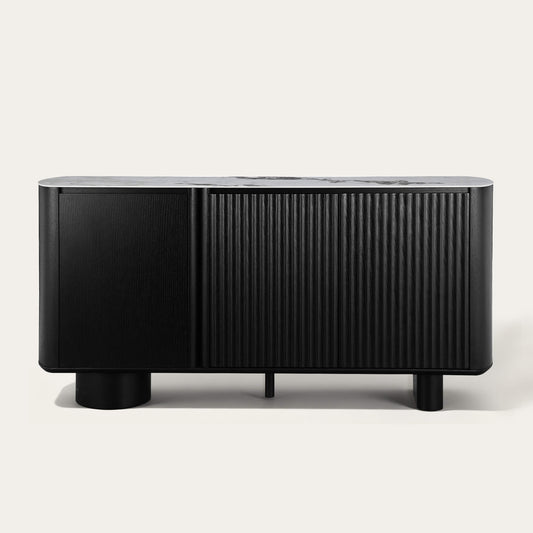 Fluted 71" Sideboard Buffet with Multi-section Design