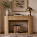 Fluted Wood Console Table in 47-Inch Length