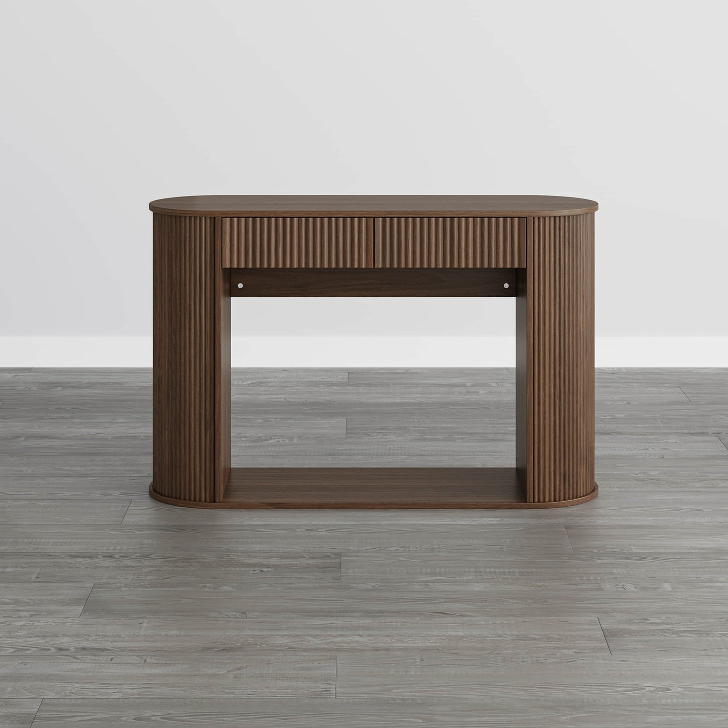 Fluted Wood Console Table in 47-Inch Length