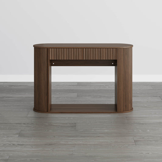 Fluted Wood Console Table in 47-Inch Length