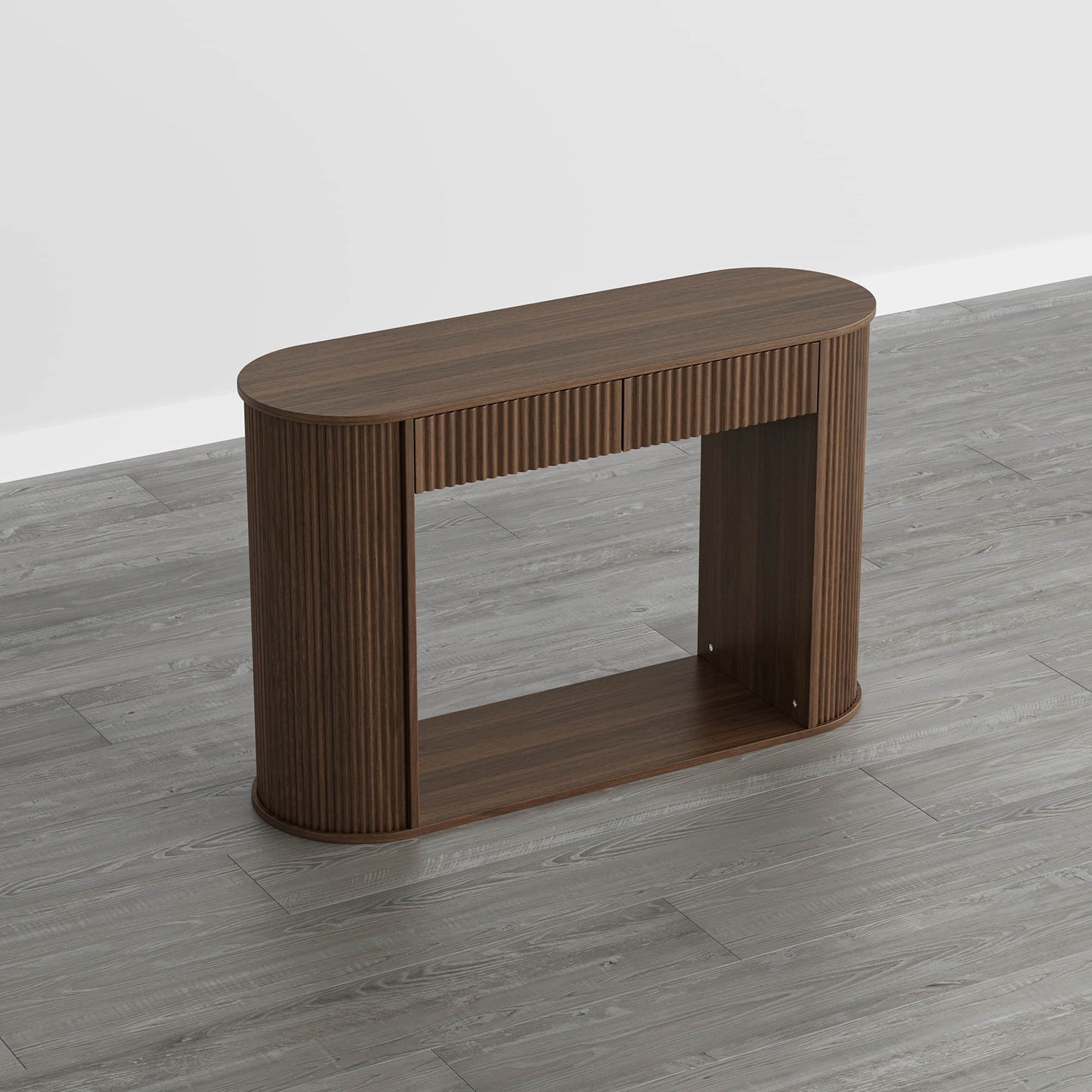 Fluted Wood Console Table in 47-Inch Length
