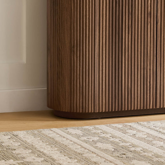 Fluted Wood Sideboard with 70-Inch Length