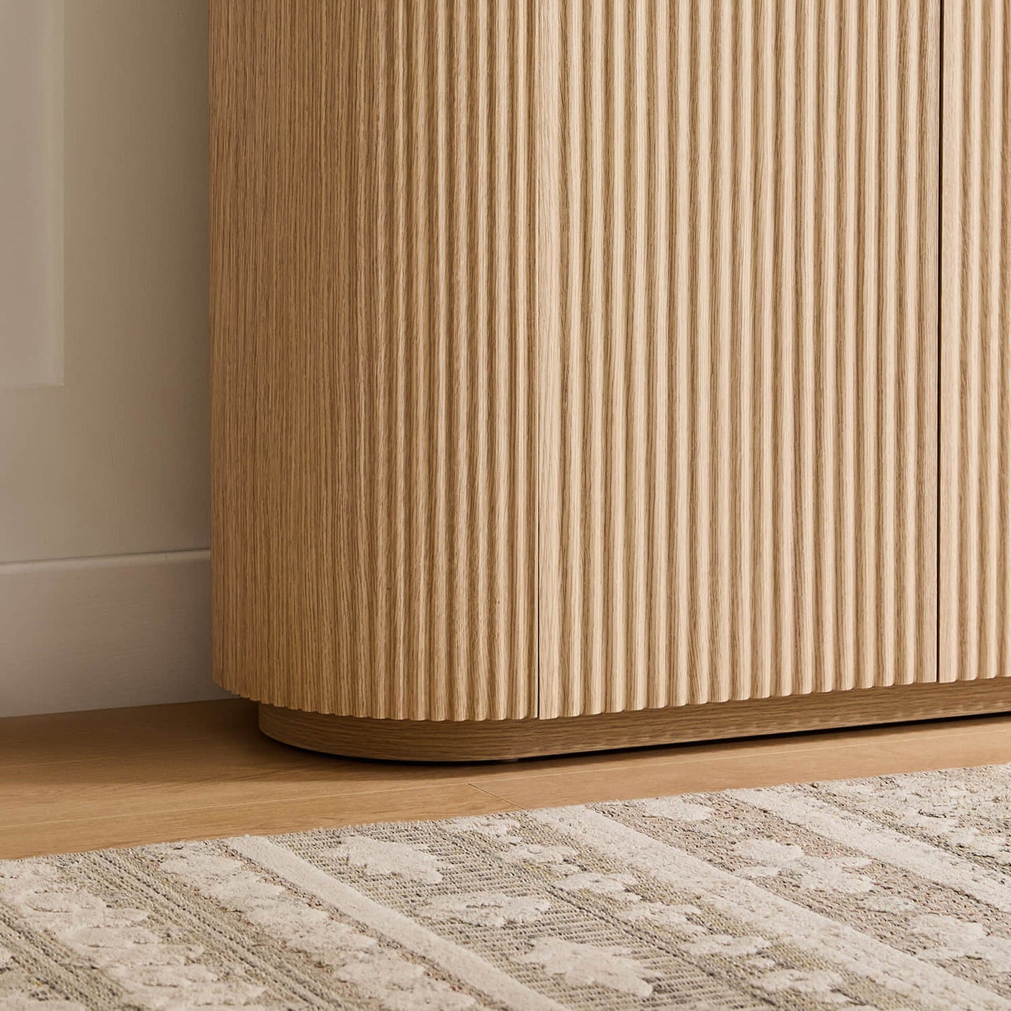 Fluted Wood Sideboard with 70-Inch Length