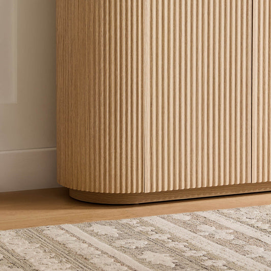 Fluted Wood Sideboard with 70-Inch Length