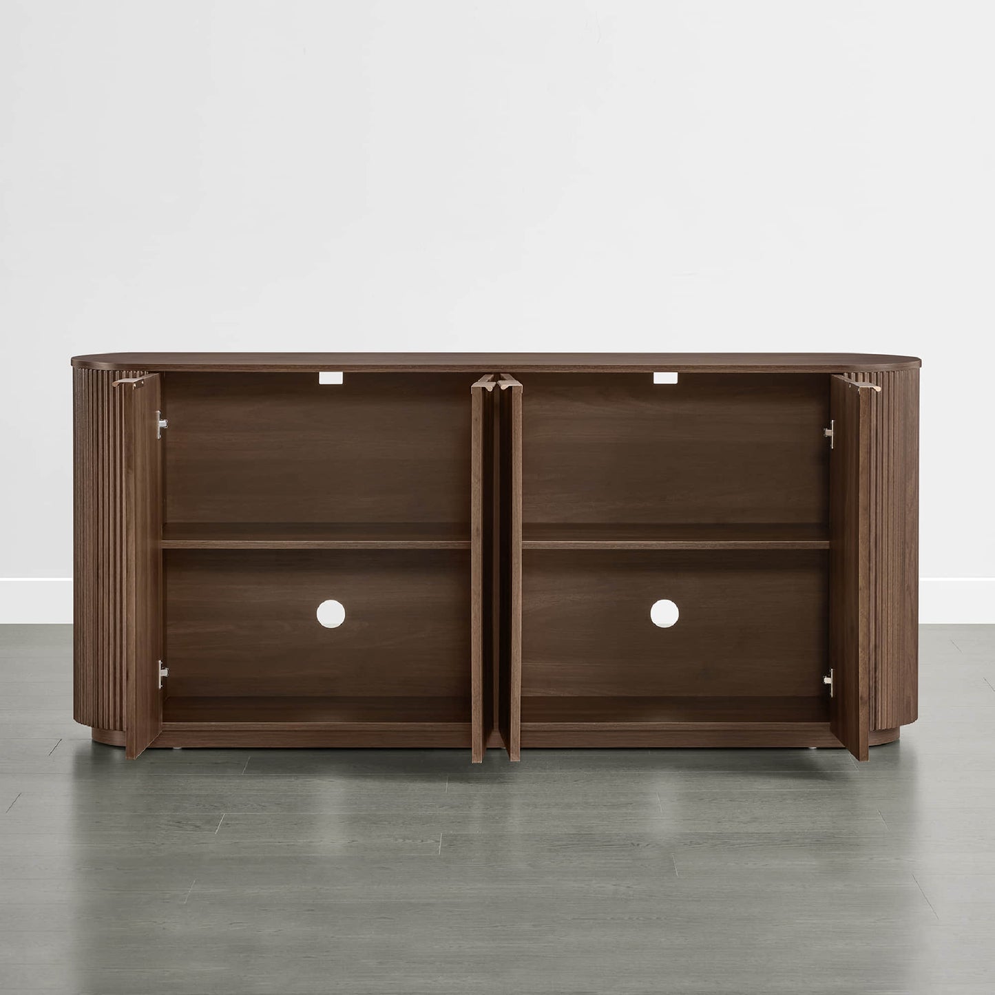 Fluted Wood Sideboard with 70-Inch Length