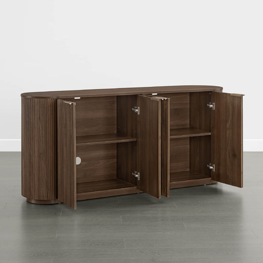 Fluted Wood Sideboard with 70-Inch Length