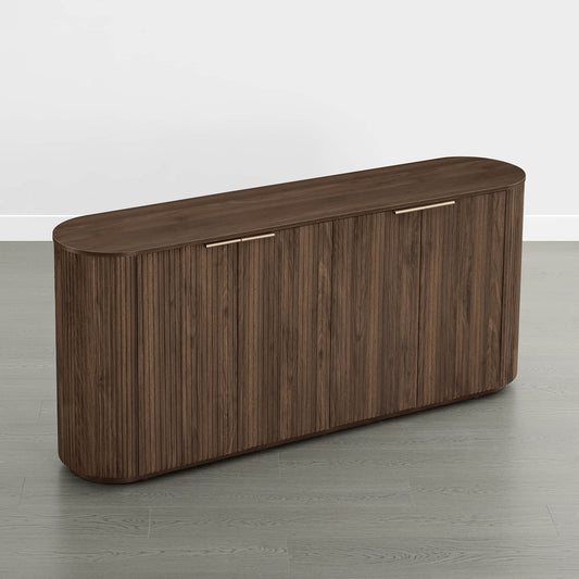 Fluted Wood Sideboard with 70-Inch Length