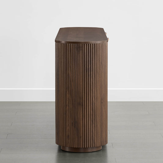 Fluted Wood Sideboard with 70-Inch Length