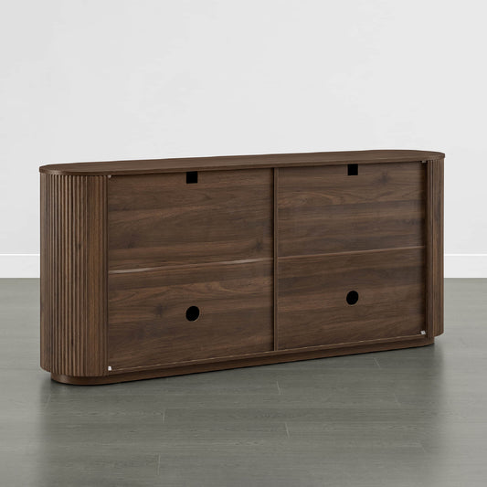 Fluted Wood Sideboard with 70-Inch Length