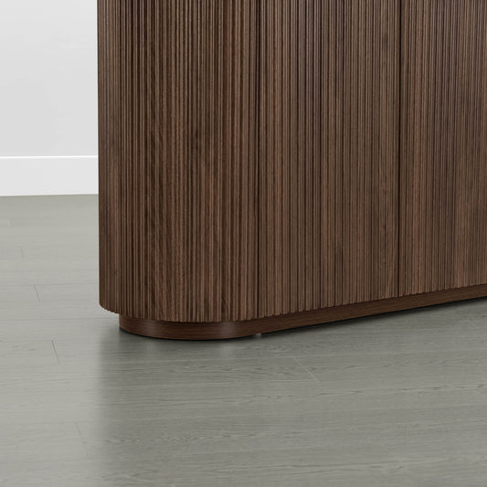 Fluted Wood Sideboard with 70-Inch Length