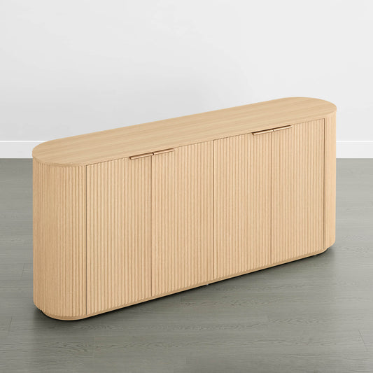 Fluted Wood Sideboard with 70-Inch Length