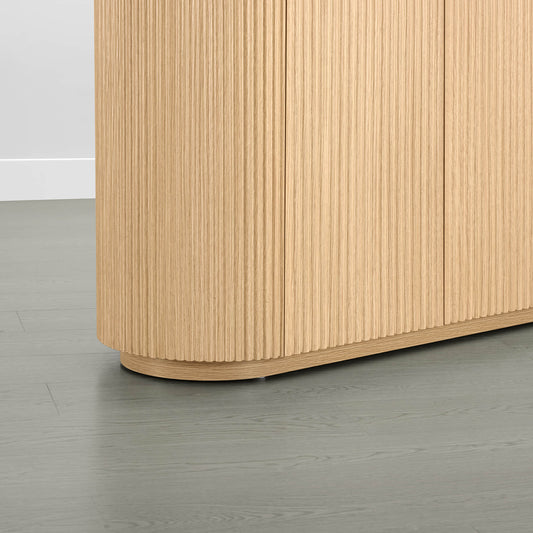Fluted Wood Sideboard with 70-Inch Length