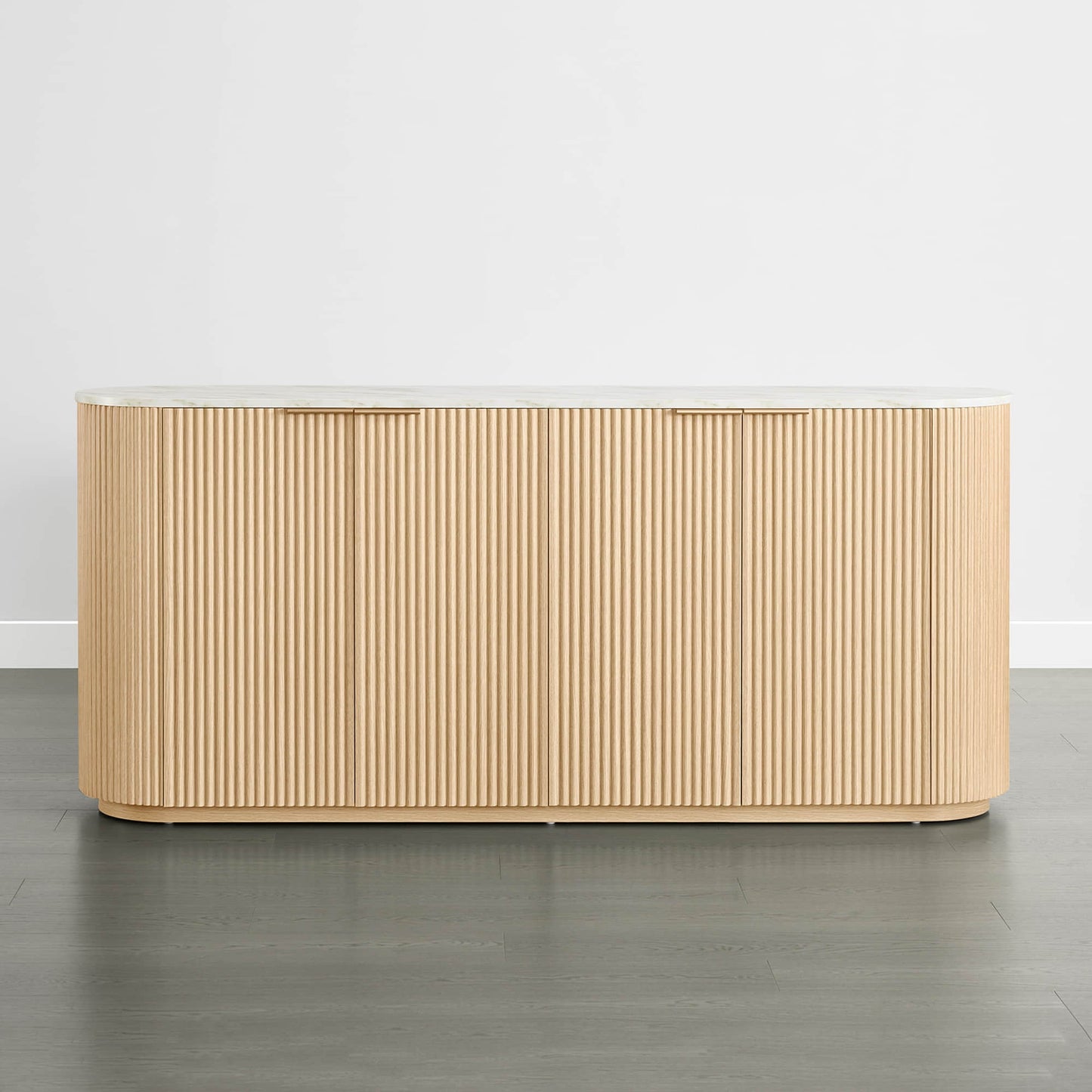 Fluted Wood Sideboard with 70-Inch Length