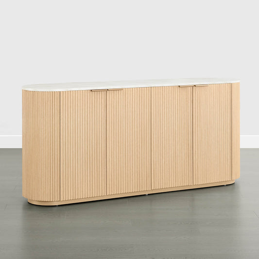 Fluted Wood Sideboard with 70-Inch Length