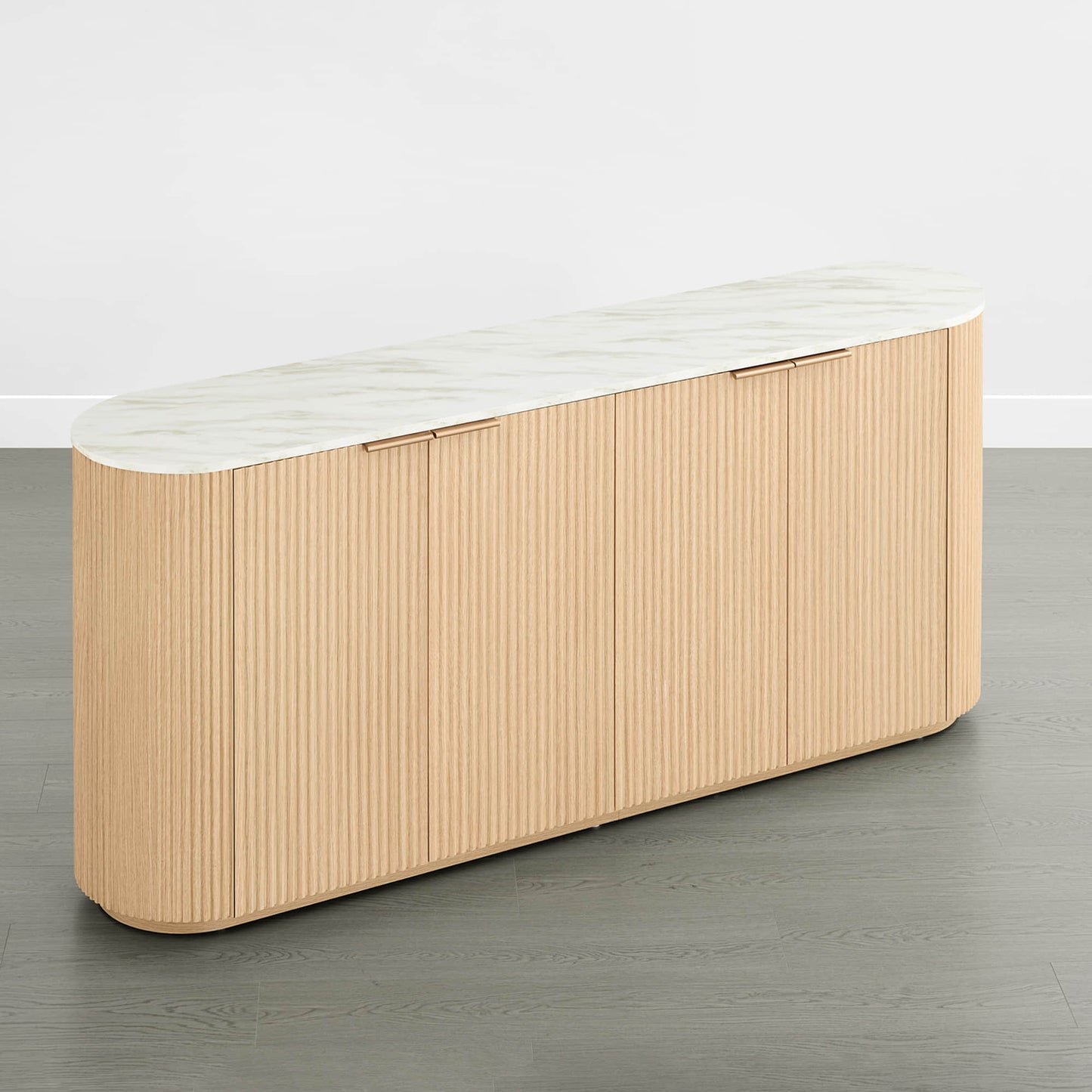 Fluted Wood Sideboard with 70-Inch Length