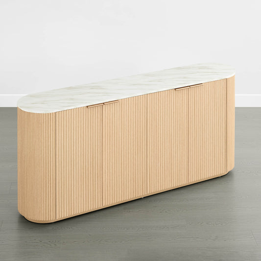Fluted Wood Sideboard with 70-Inch Length
