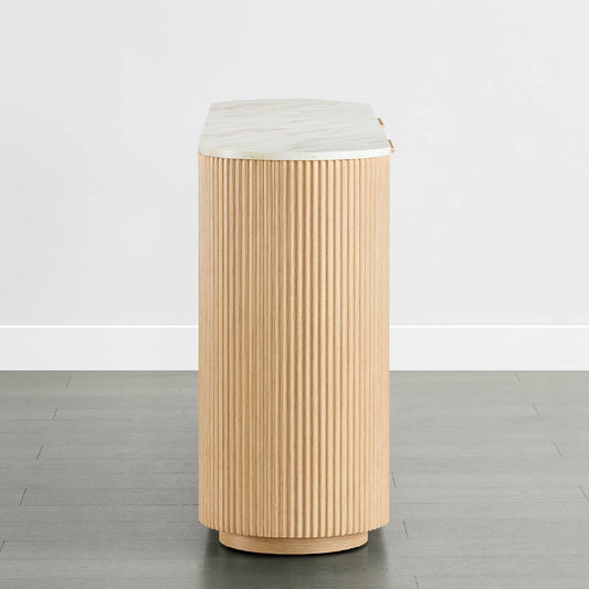 Fluted Wood Sideboard with 70-Inch Length