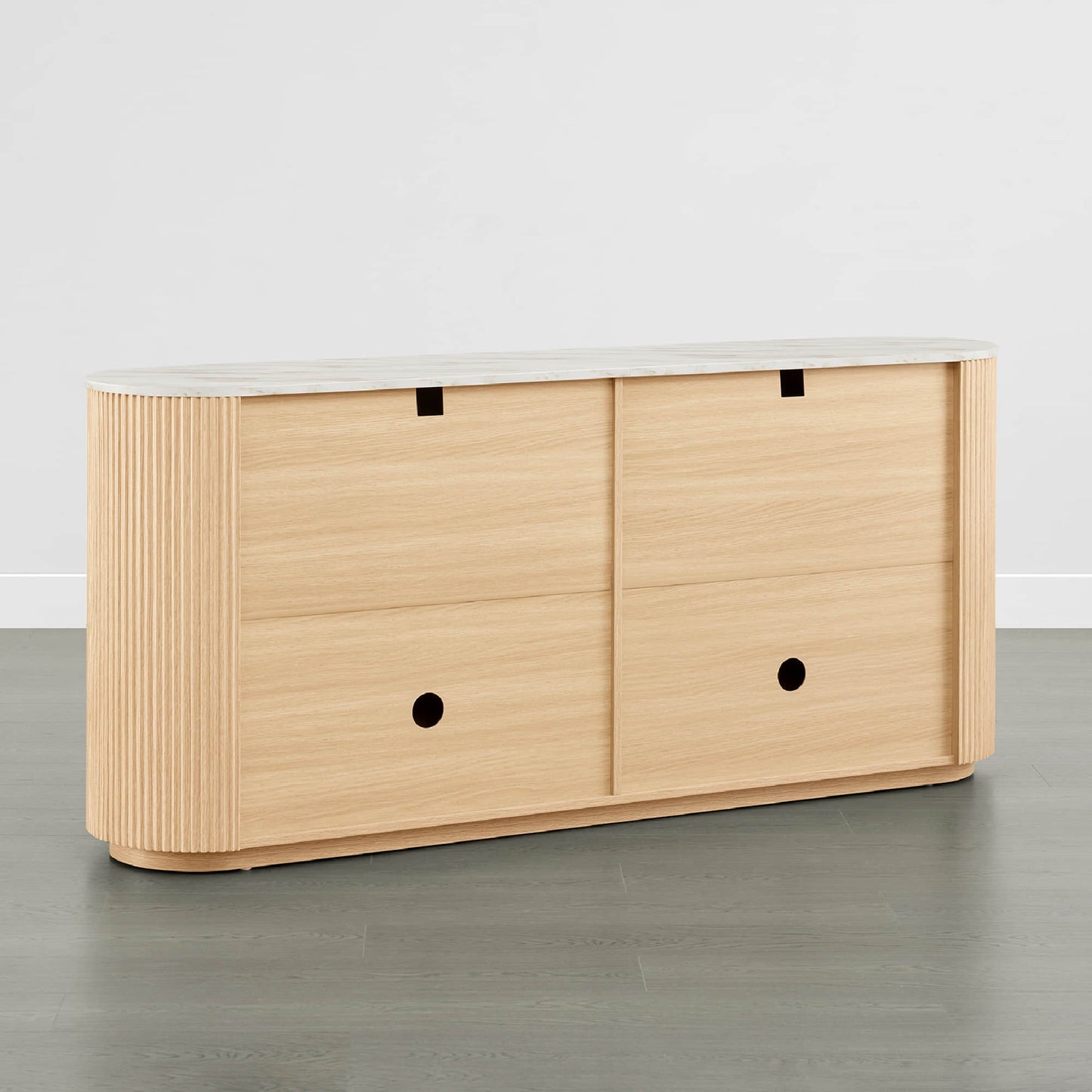 Fluted Wood Sideboard with 70-Inch Length