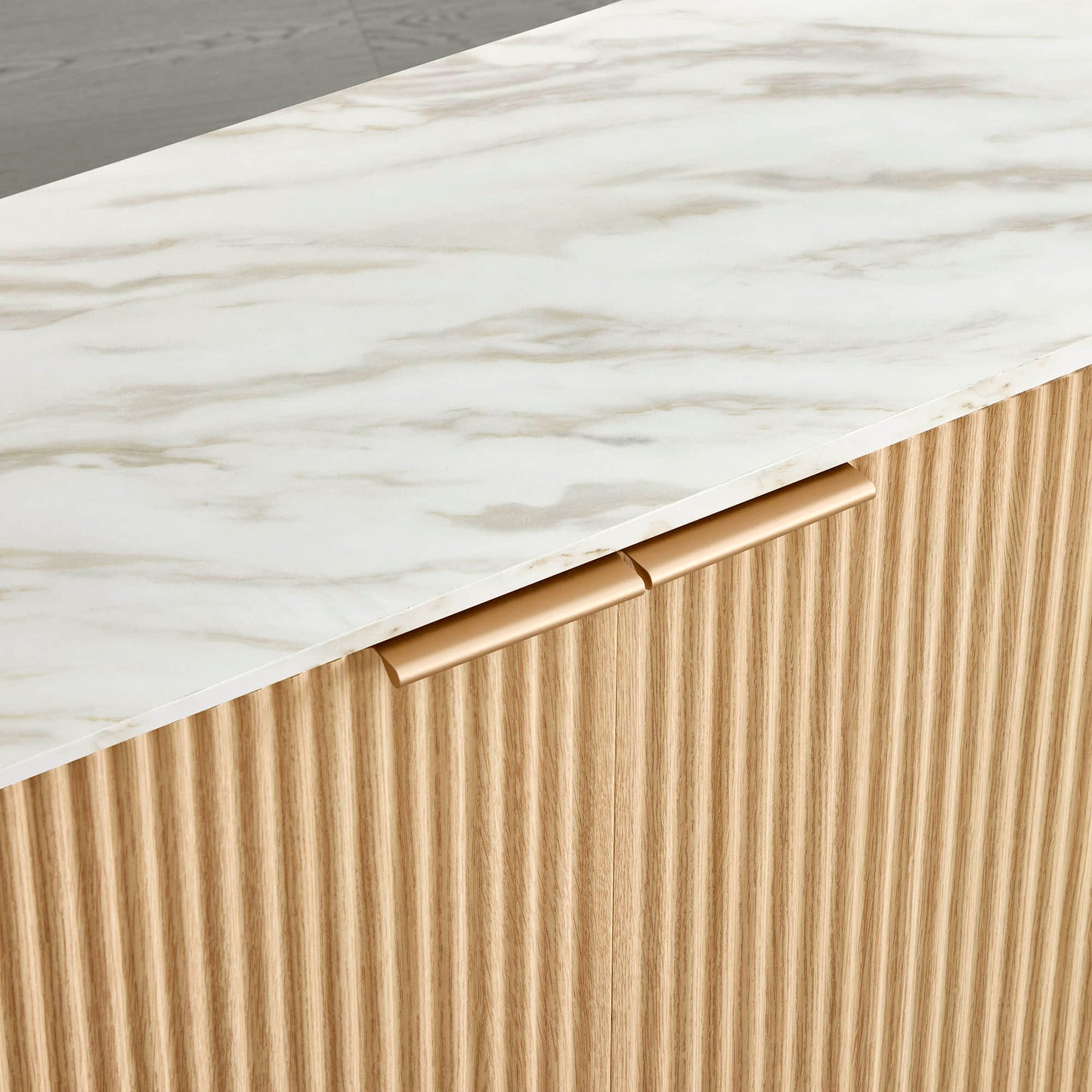 Fluted Wood Sideboard with 70-Inch Length